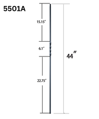 Single Twisted Metal Baluster 5501A (1/2" x 44")