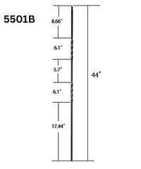 Double Twisted Metal Baluster 5501B (1/2" x 44")