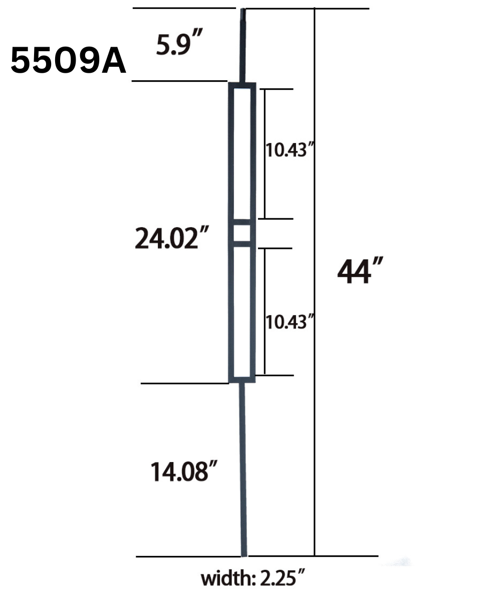 Single H Rectangle 5509A (1/2" x 44")