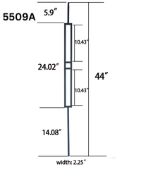 Single H Rectangle 5509A (1/2" x 44")