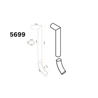 5699 Straight 2 Riser Gooseneck