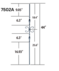 Double Ribbon Single Butterfly 7502A (1/2" x 44")