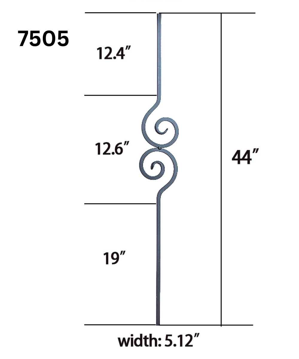 Double Scroll Solid 7505 (1/2" x 44")