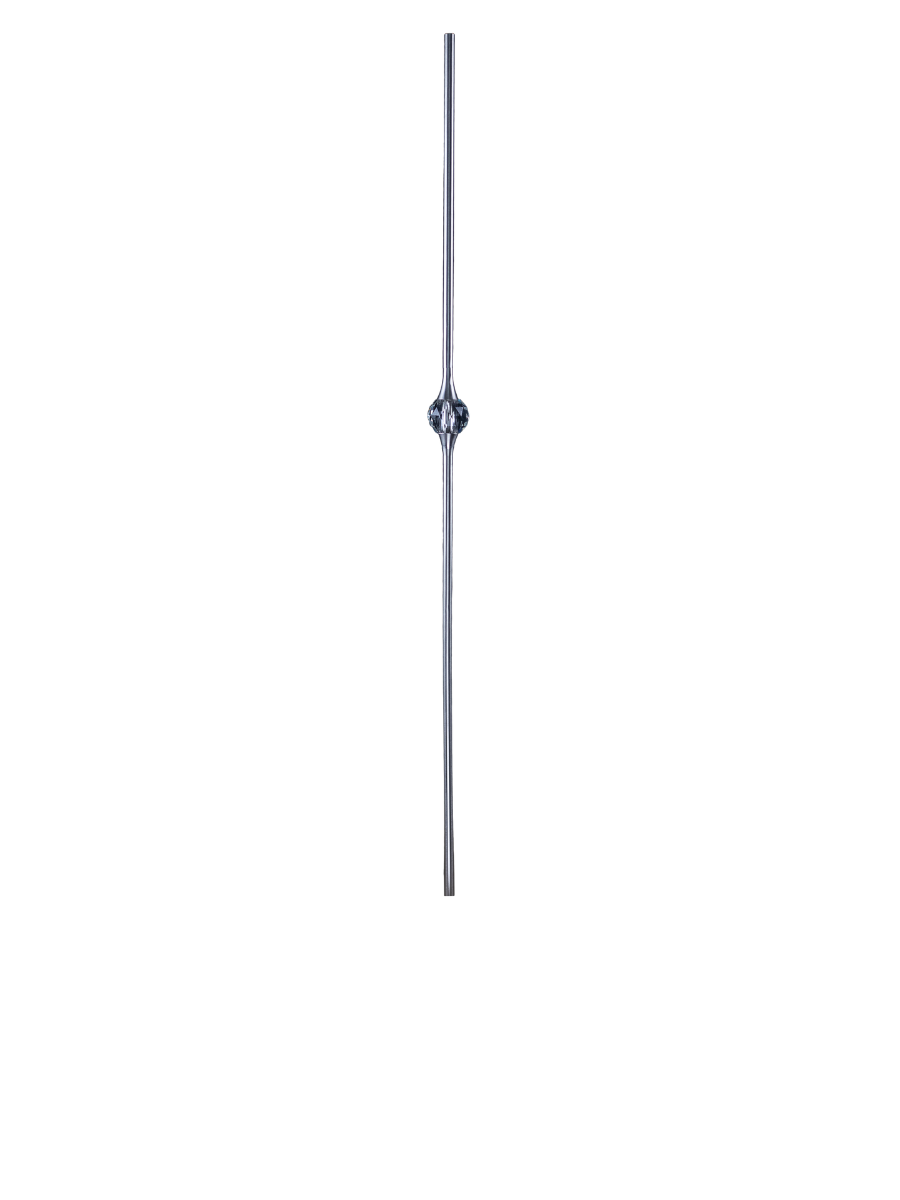 Solid Round Bar w/ Crystal Ball 8505 (9/16" x 44")