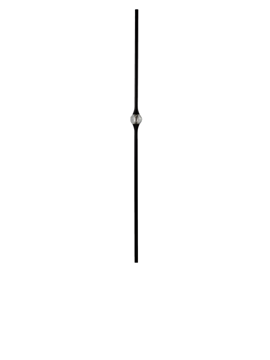 Solid Round Bar w/ Crystal Ball 8505 (9/16" x 44")