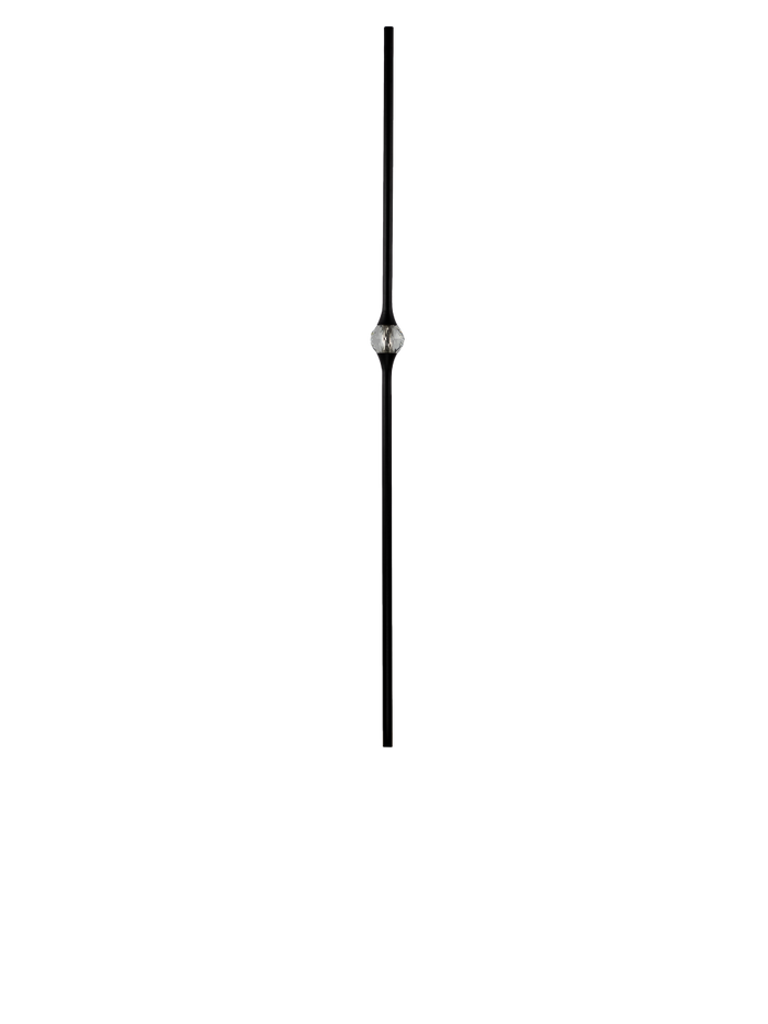 Solid Round Bar w/ Crystal Ball 8505 (9/16" x 44")